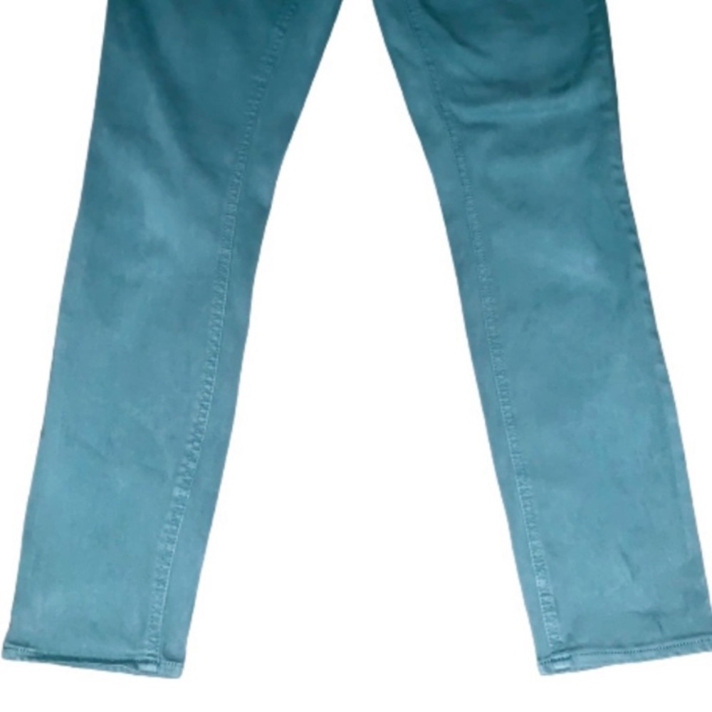 Madewell Size 26 Women’s Sateen Green Denim Low-Rise Skinny Ankle Jeans - Picture 4 of 11